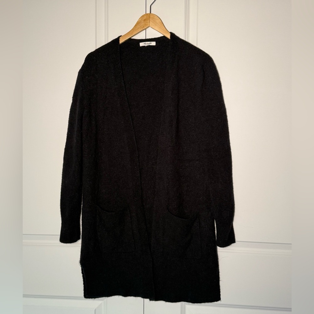 Madewell Women's Black Open Front Cardigan